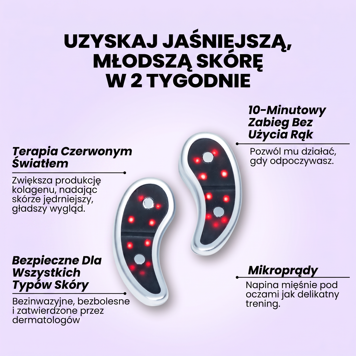 Solevi Eyepods - nakładki pod oczy z czerwonym światłem i mikroprądami